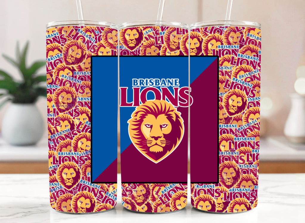 AFL Brisbane Lions 20oz Stainless Steel Tumbler