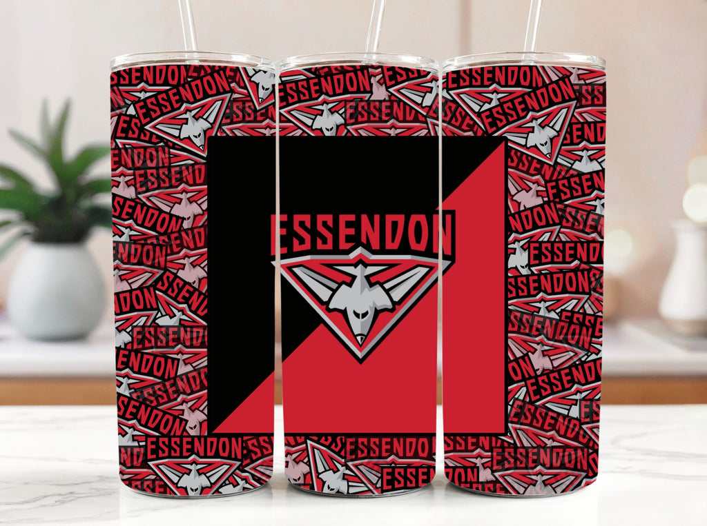 AFL Essendon Bombers  20oz Stainless Steel Tumbler