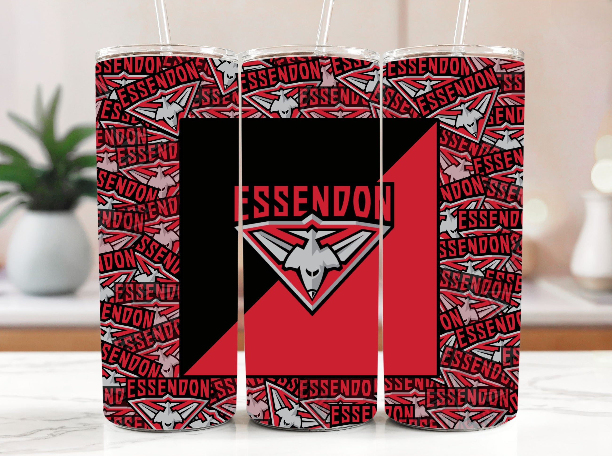 AFL Essendon Bombers  20oz Stainless Steel Tumbler