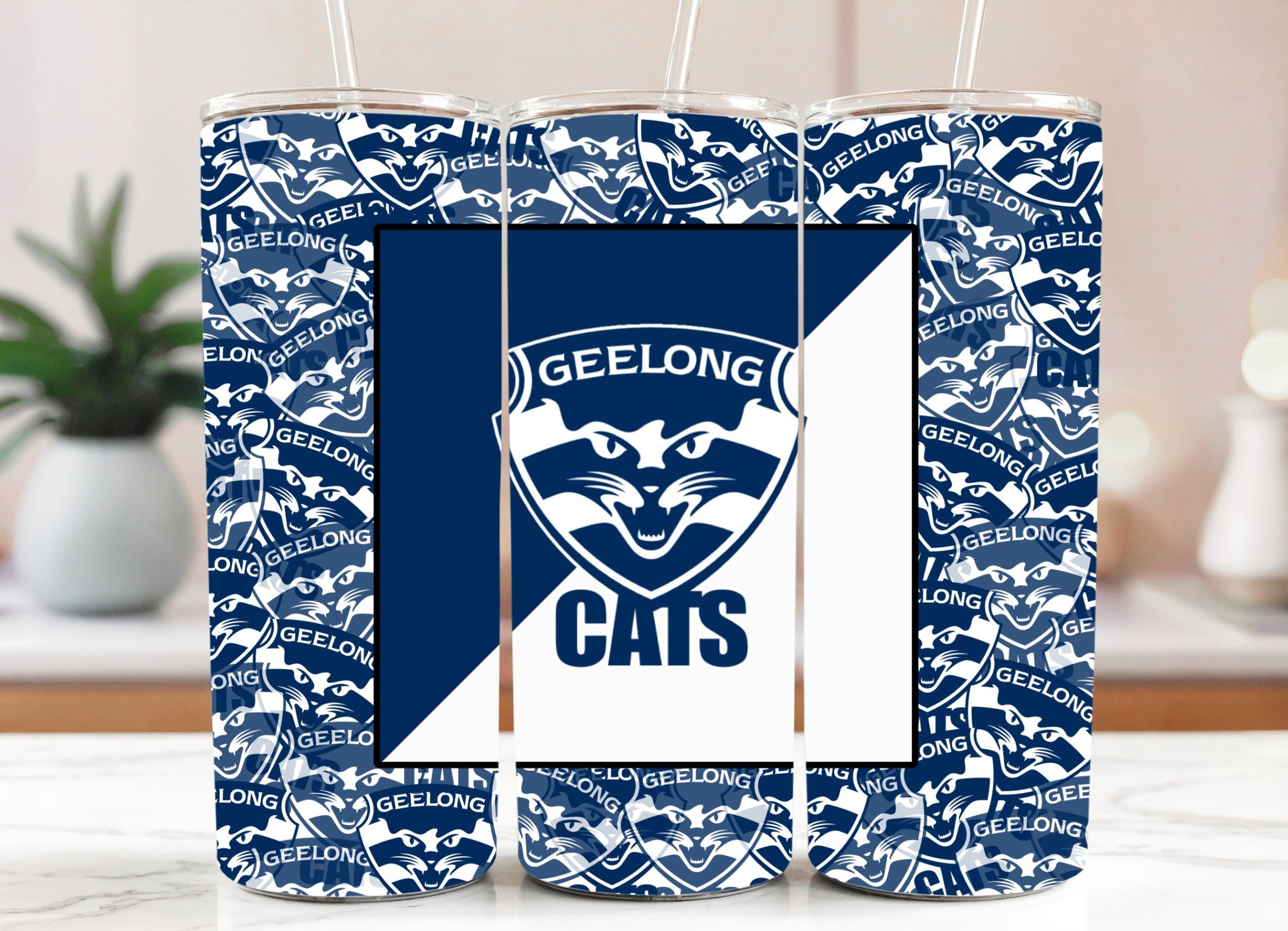 AFL Geelong Cats 20oz Stainless Steel Tumbler