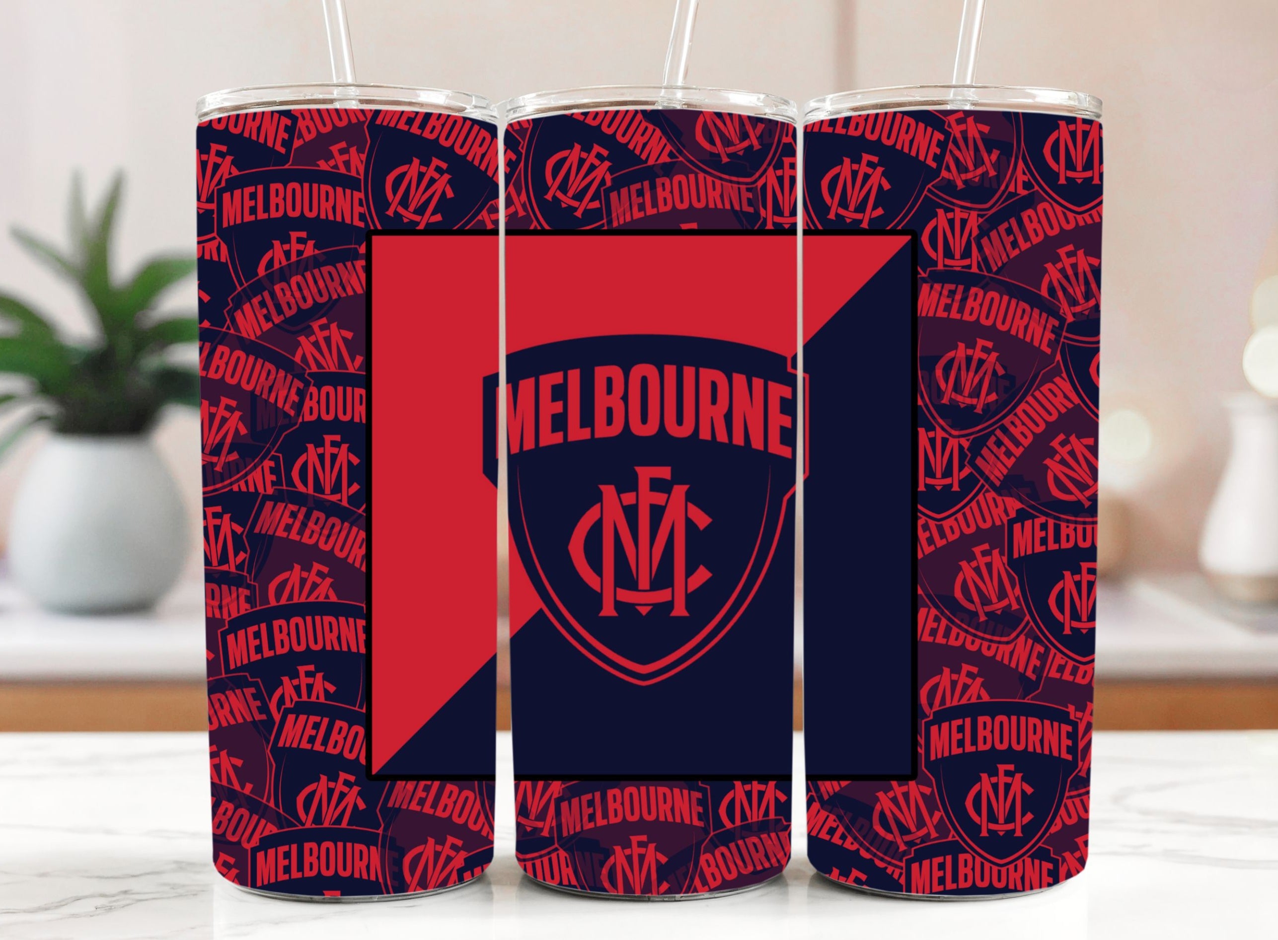 AFL Melbourne Demons 20oz Stainless Steel Tumbler