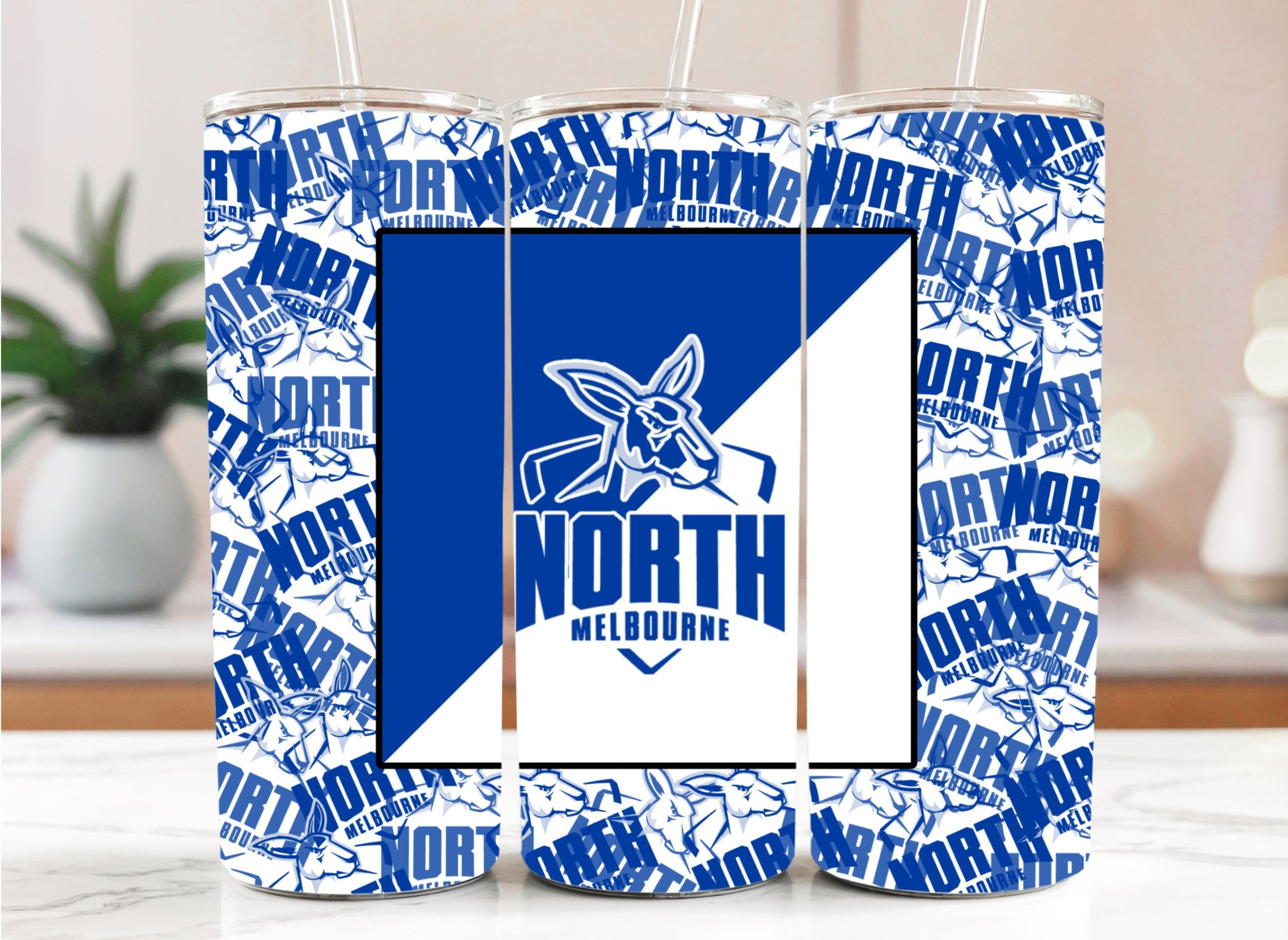 AFL North Melbourne Kangaroos 20oz Stainless Steel Tumbler