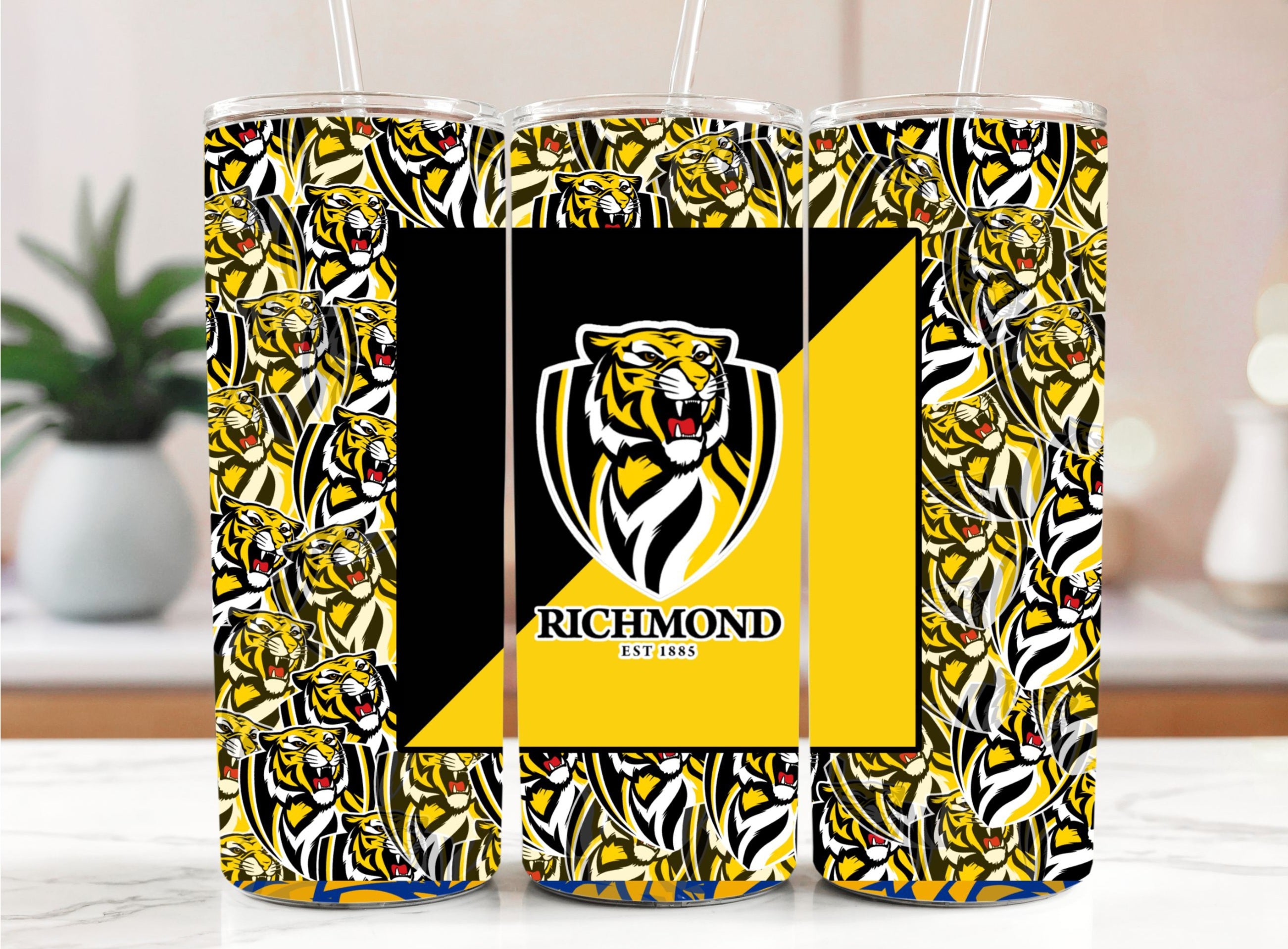 AFL Richmond Tigers 20oz Stainless Steel Tumbler