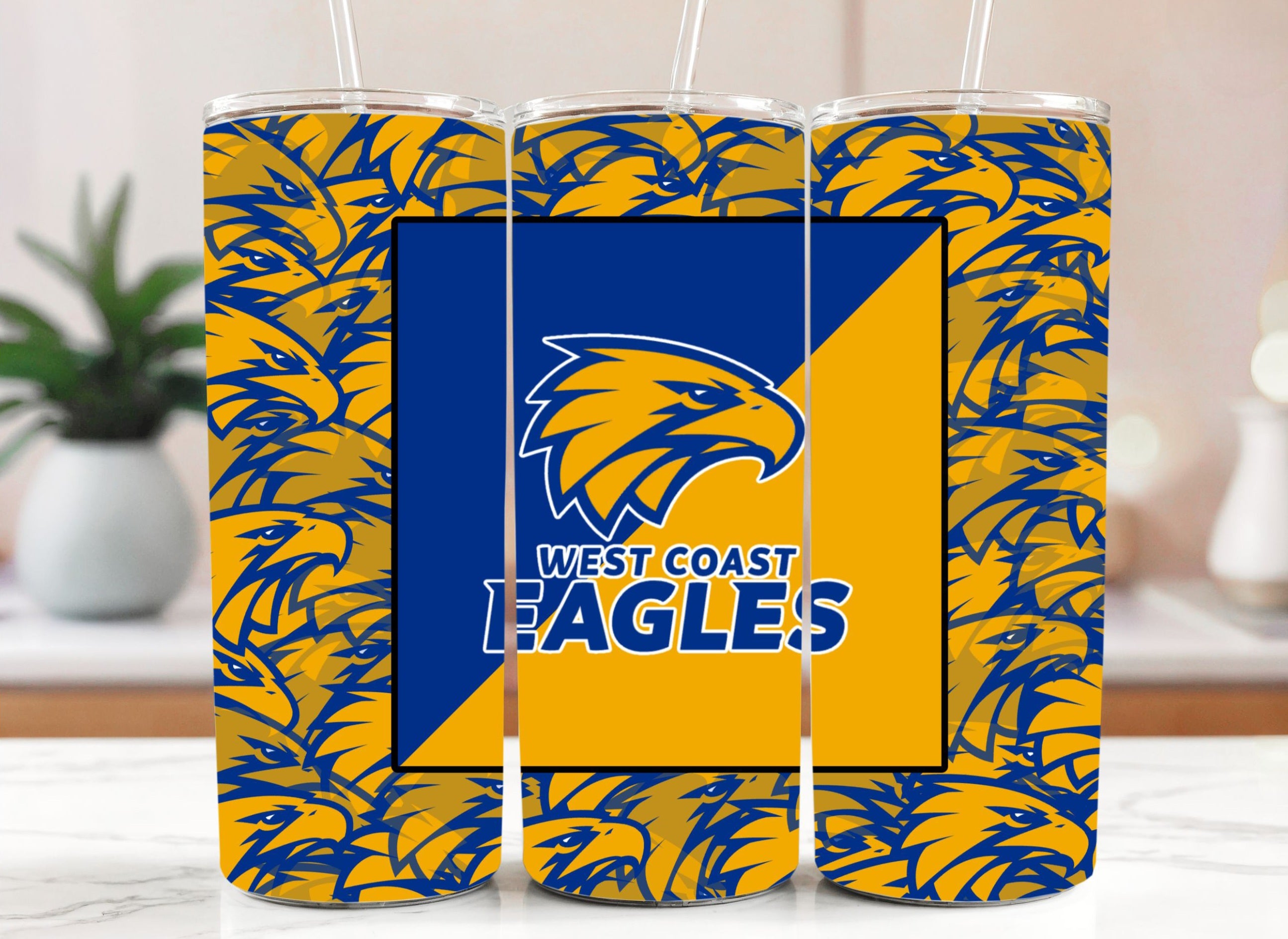 AFL West Coast Eagles 20oz Stainless Steel Tumbler