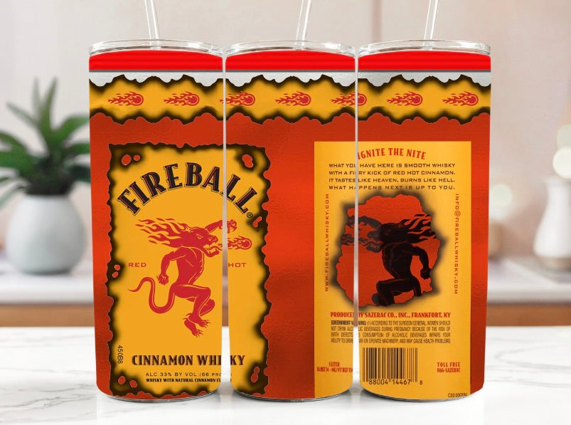Fireball 20oz Stainless Steel Tumbler