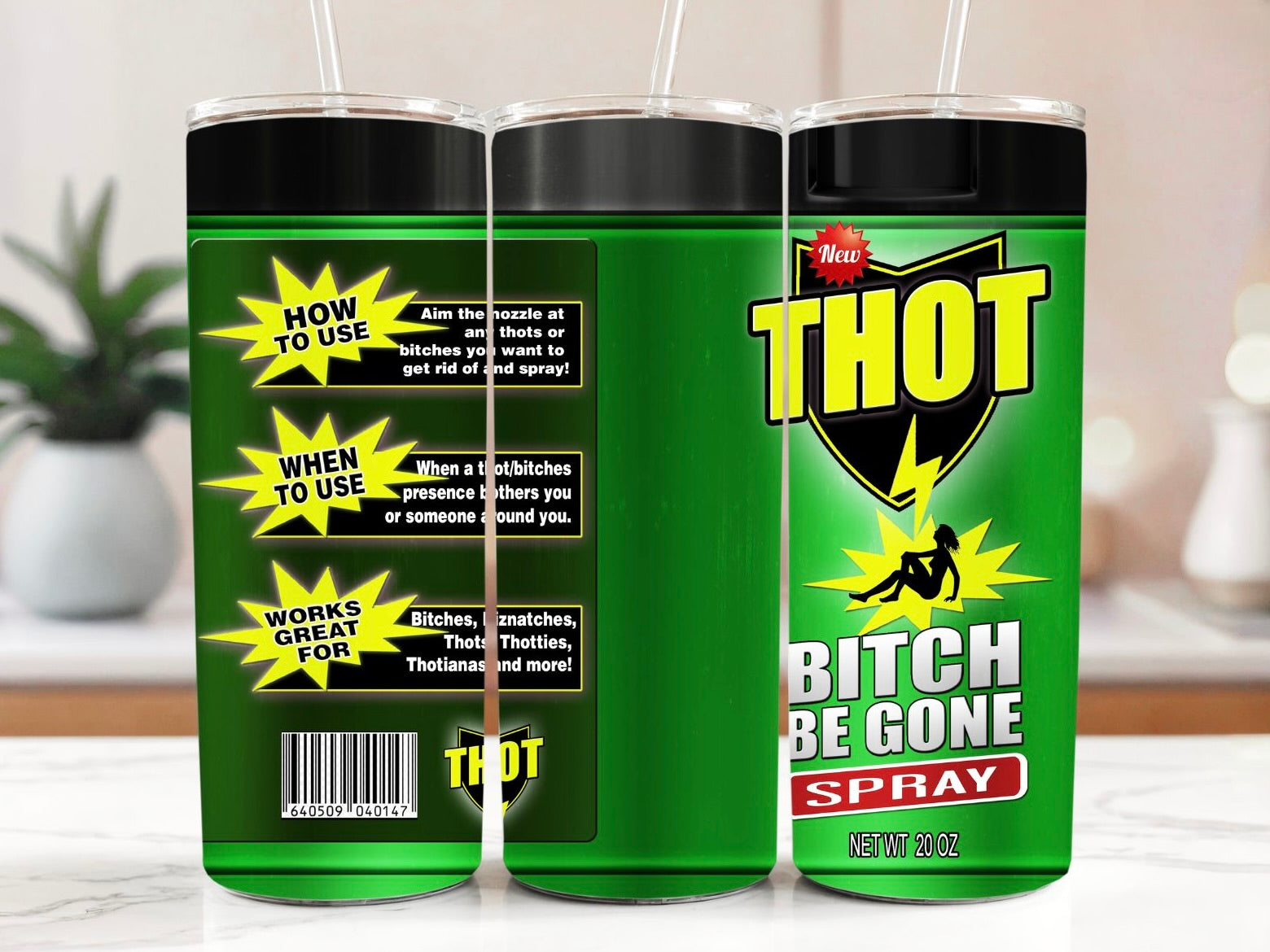 Thot Bitch Be Gone 20oz Stainless Steel Tumbler