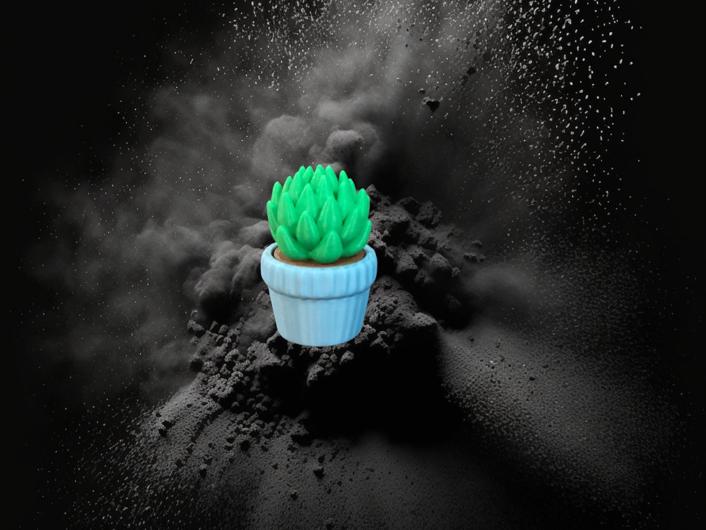 Blue Potted Cactus Clicker