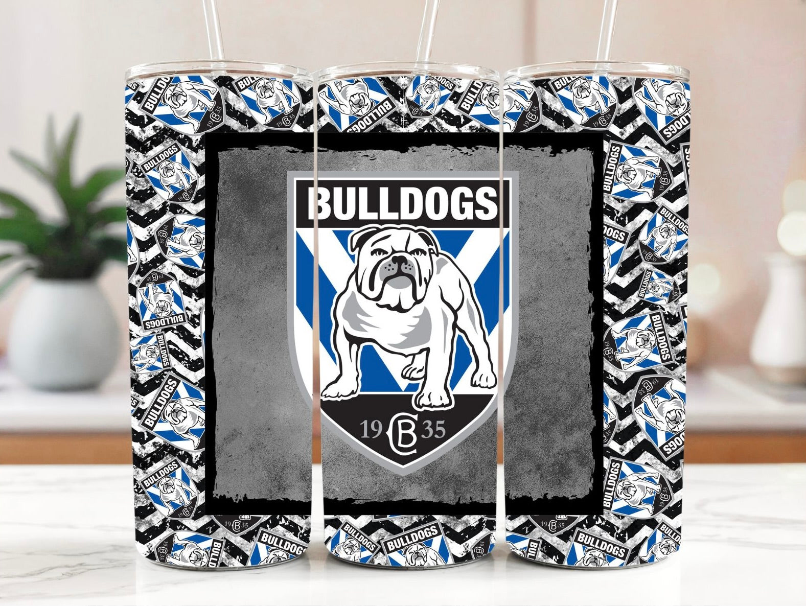NRL Canterbury Bankstown Bulldogs 20oz Stainless Steel Tumbler