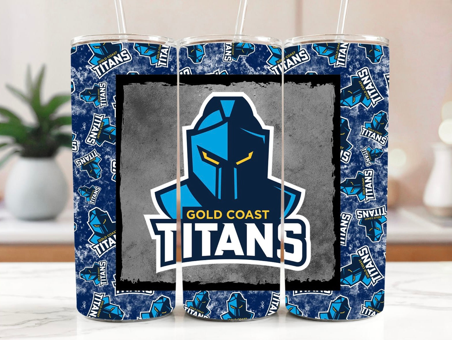 NRL Gold Coast Titans 20oz Stainless Steel Tumbler