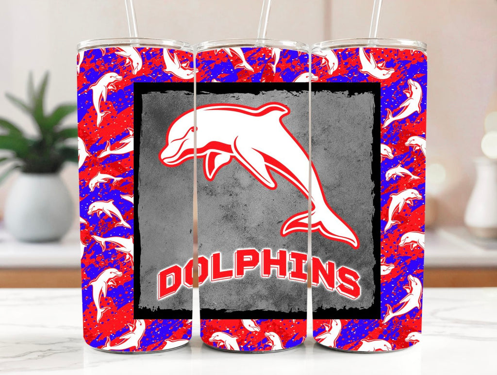 NRL Redcliffe Dolphins 20oz Stainless Steel Tumbler
