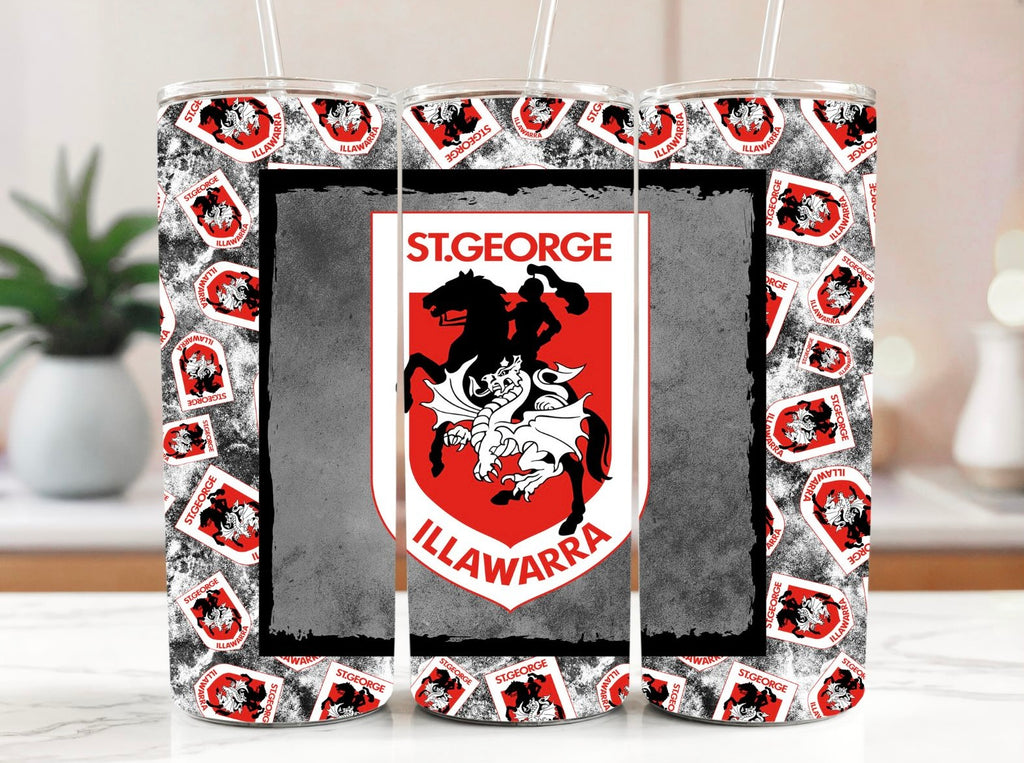 NRL St George Dragons 20oz Stainless Steel Tumbler