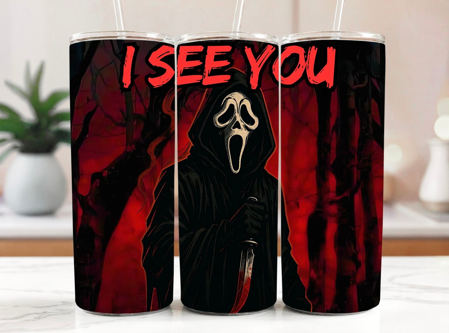 Scream GhostFace  20oz Stainless Steel Tumbler