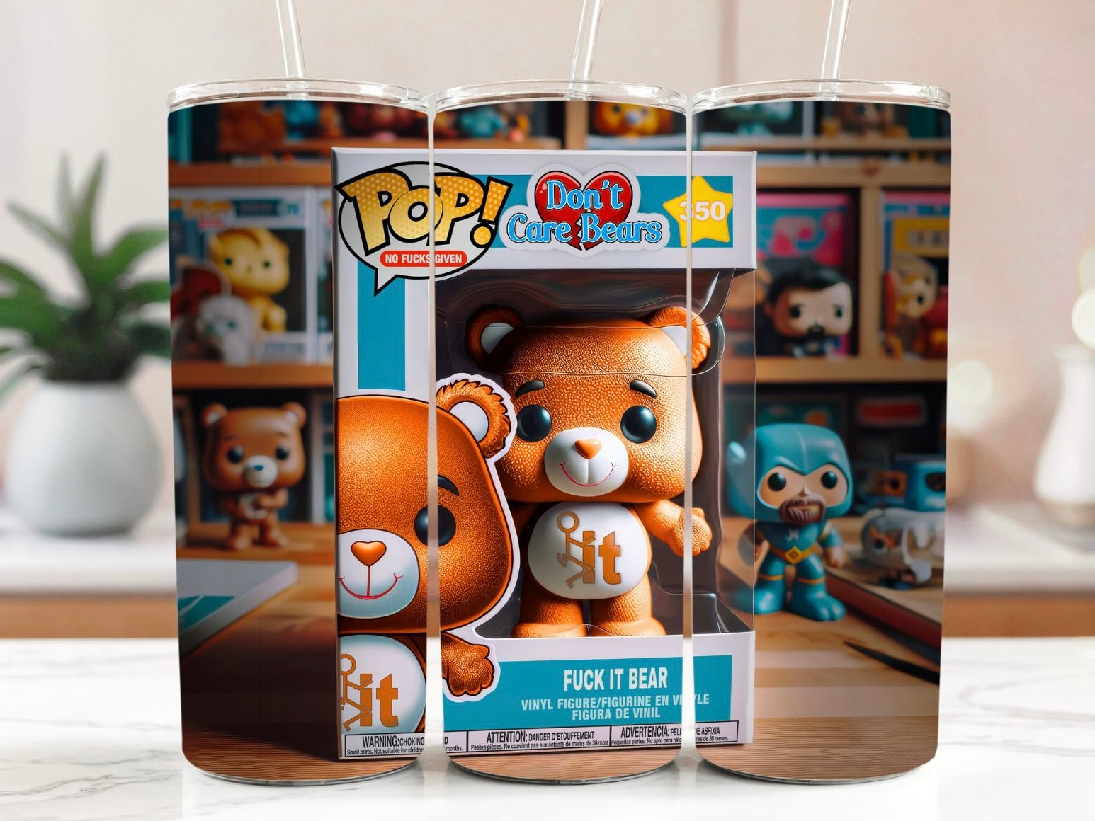 Swear Bears Fuck It Bear 20oz Stainless Steel Tumbler