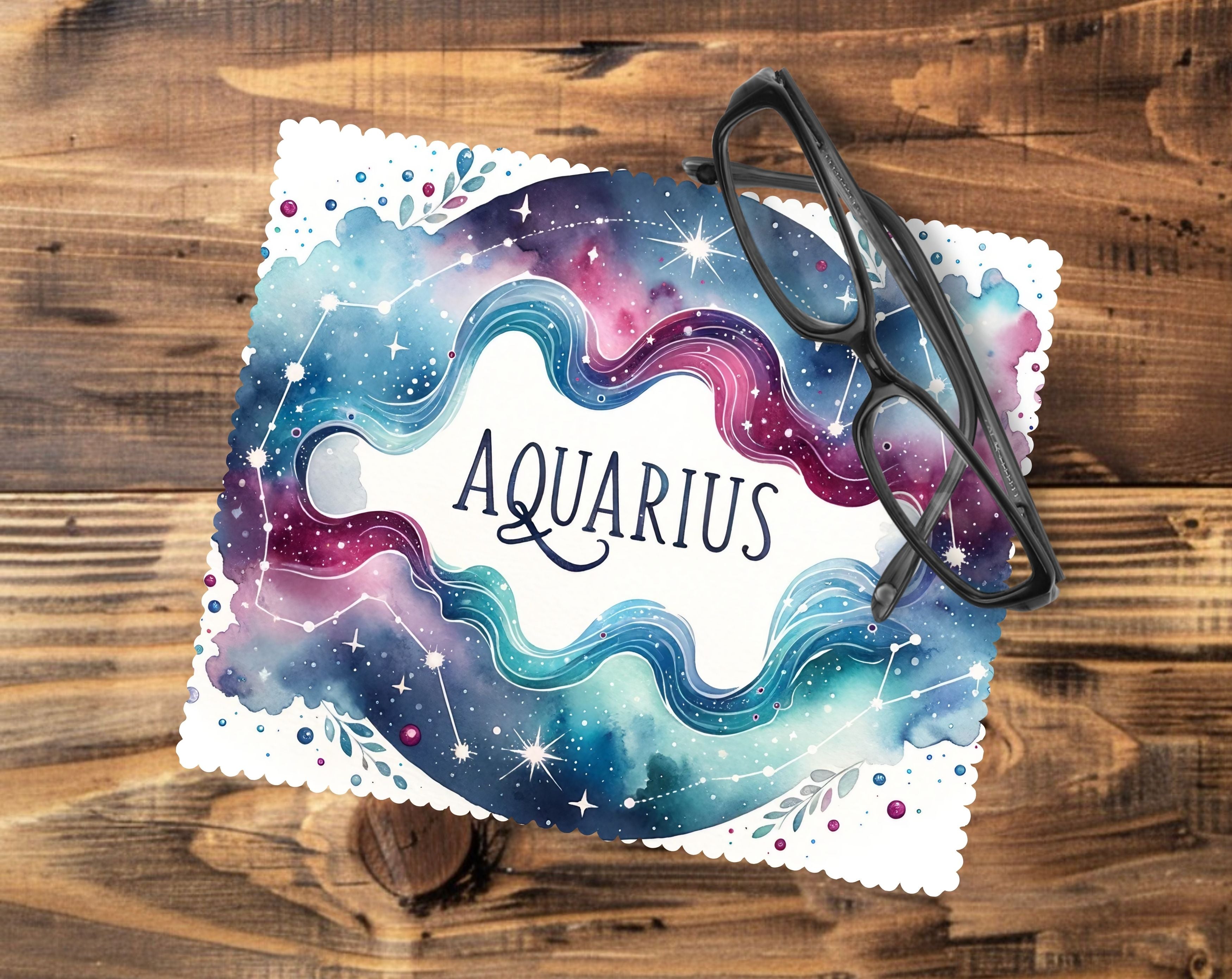 Aquarius Astrology Glasses  Tablet/Phone Cleaning Cloth