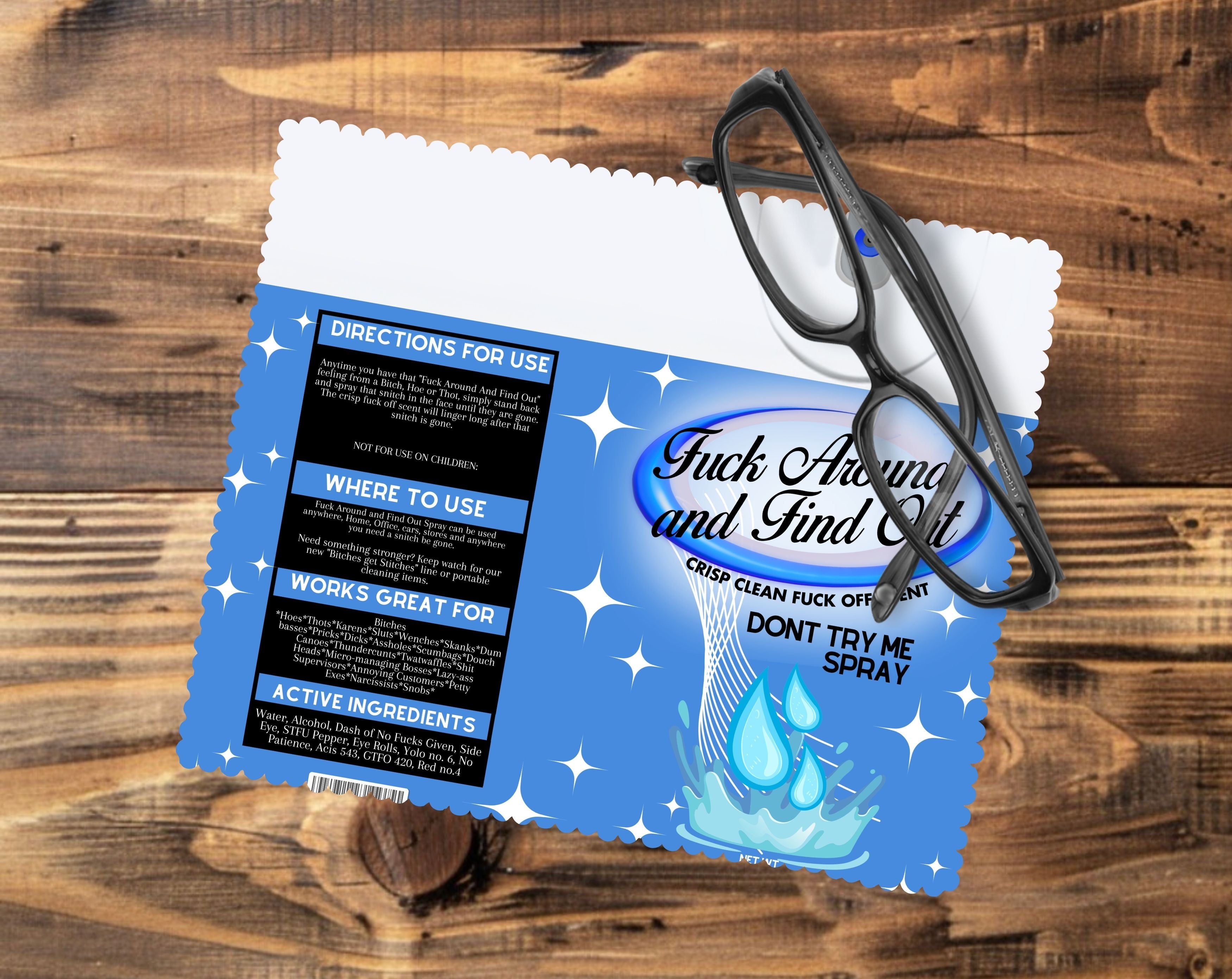 Fuck Around & Find Out Glasses Tablet/Phone Cleaning Cloth