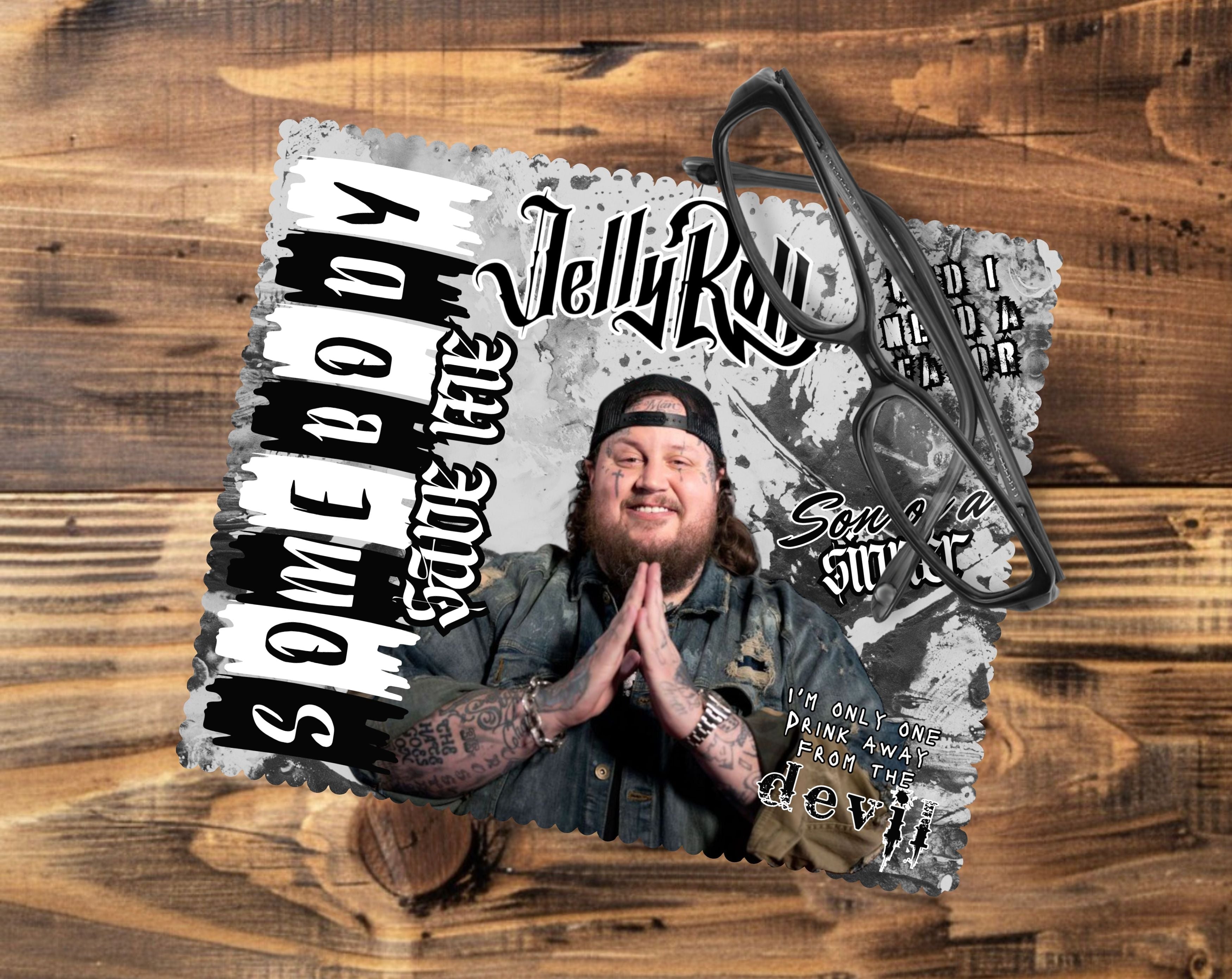 Jelly Roll  Glasses Tablet/Phone Cleaning Cloth