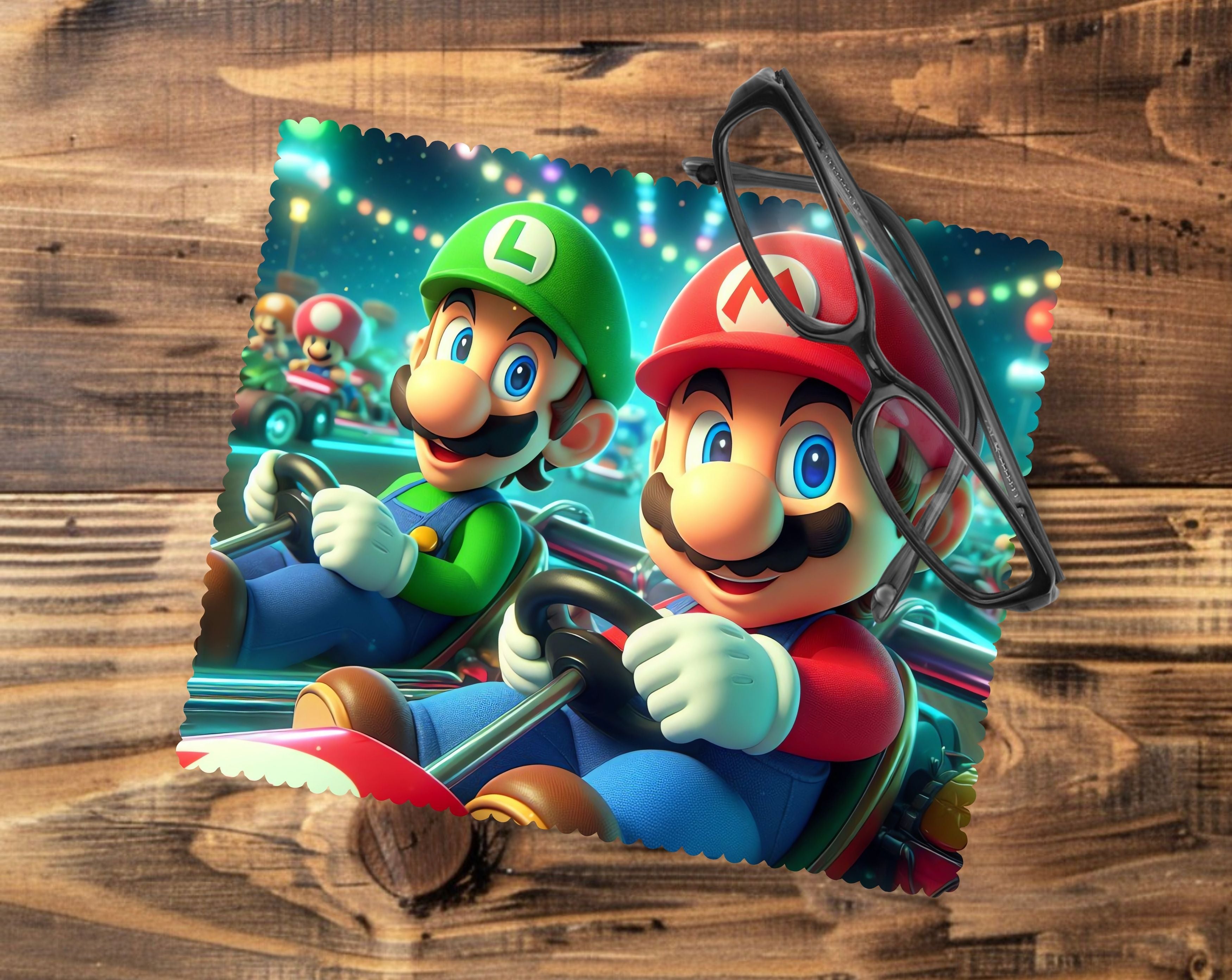 Mario Glasses Tablet/Phone Cleaning Cloth