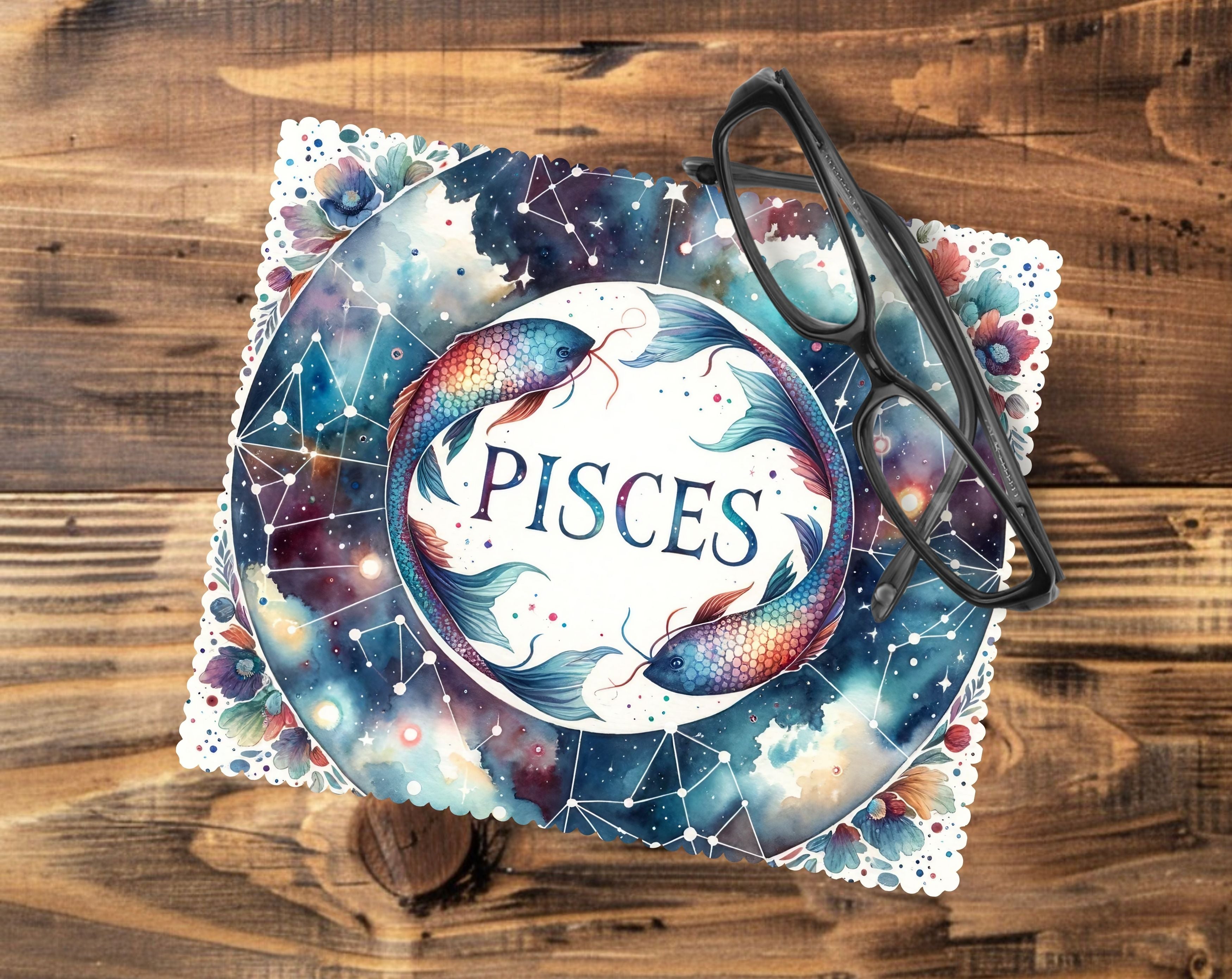 Pisces Astrology Glasses  Tablet/Phone Cleaning Cloth