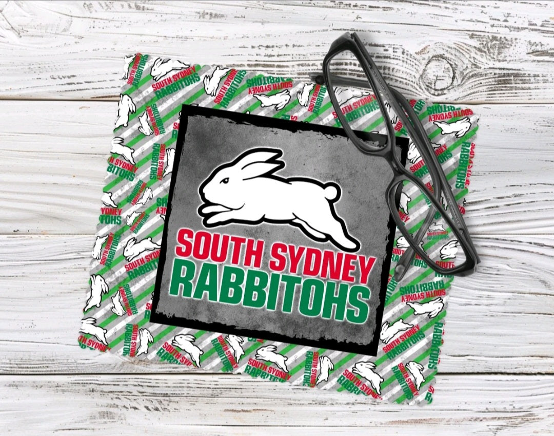 NRL South Sydney Rabbitohs Glasses Tablet/Phone Cleaning Cloth