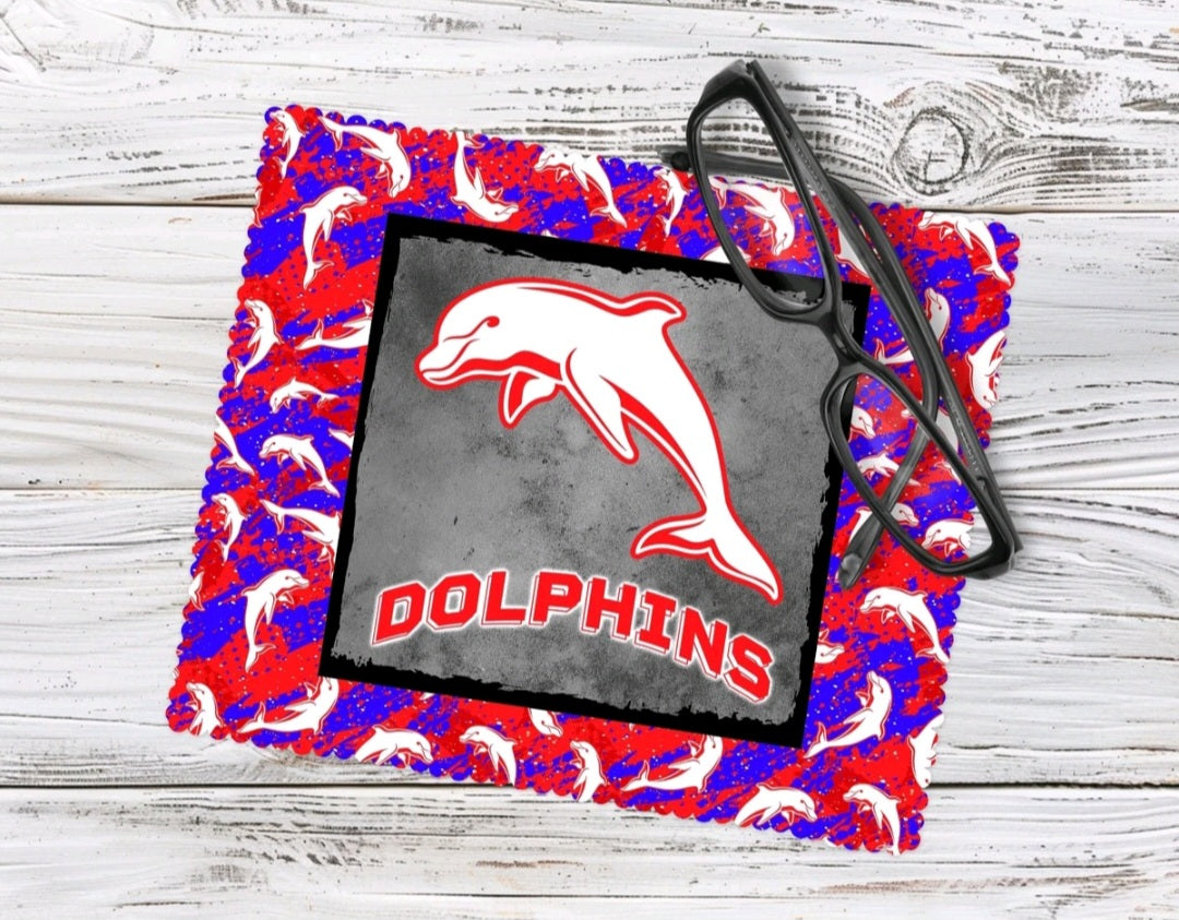 NRL Redcliffe Dolphins Glasses Tablet/Phone Cleaning Cloth