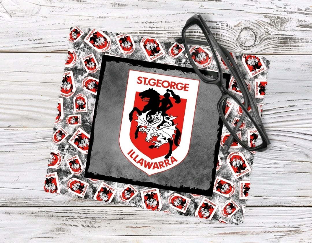 NRL St George Dragons Glasses Tablet/Phone Cleaning Cloth