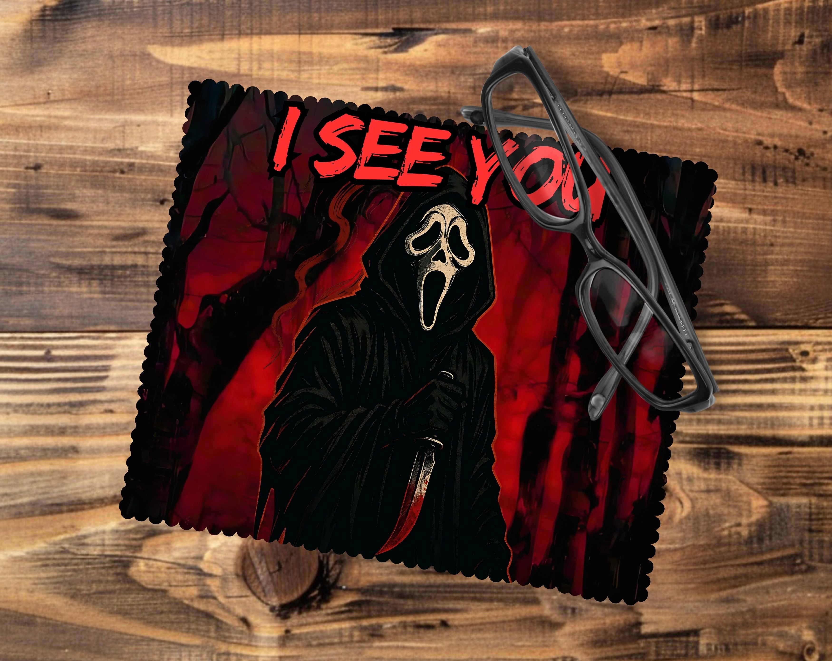 Ghost Face Glasses Tablet/Phone Cleaning Cloth