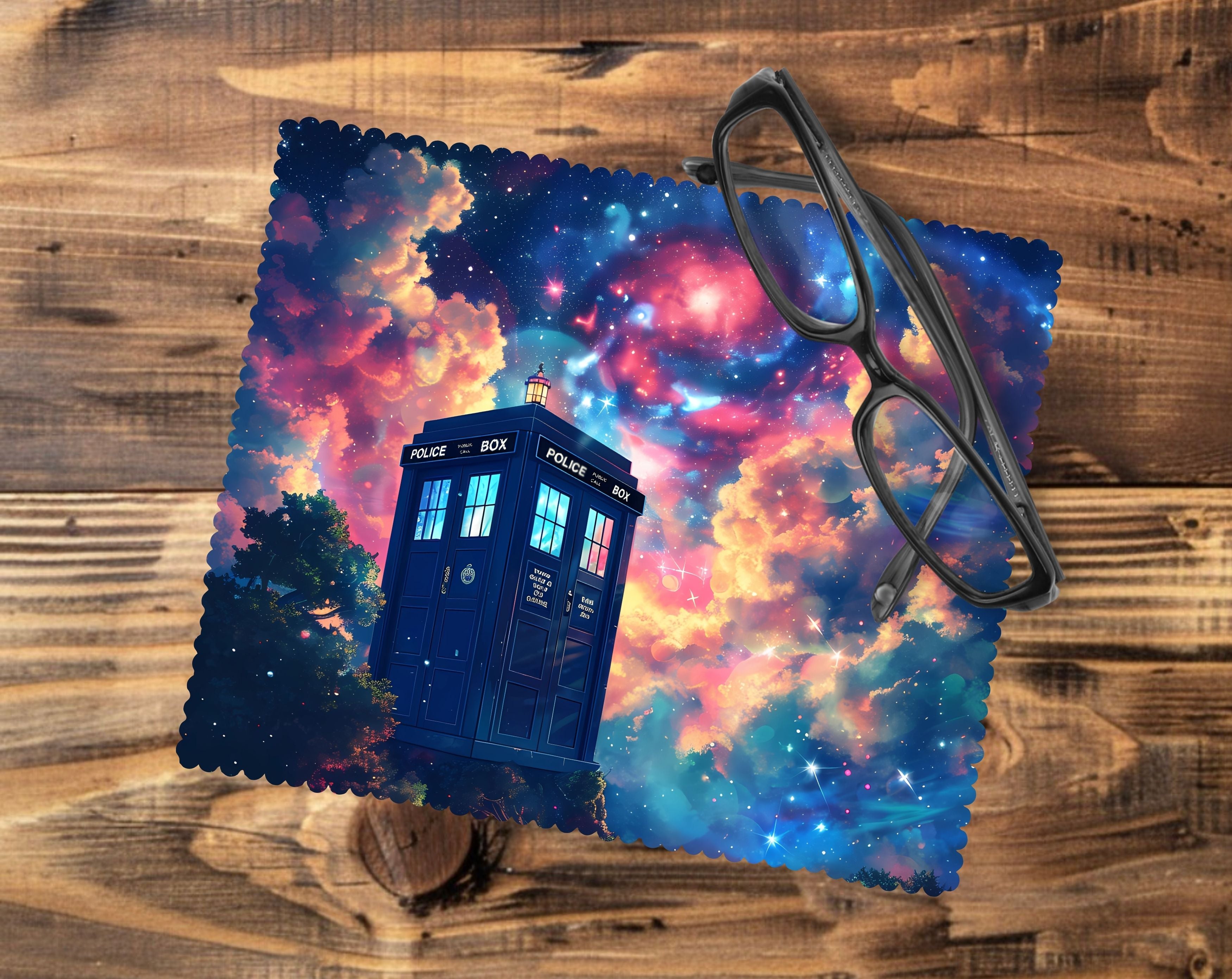 Doctor Who Glasses Tablet/Phone Cleaning Cloth