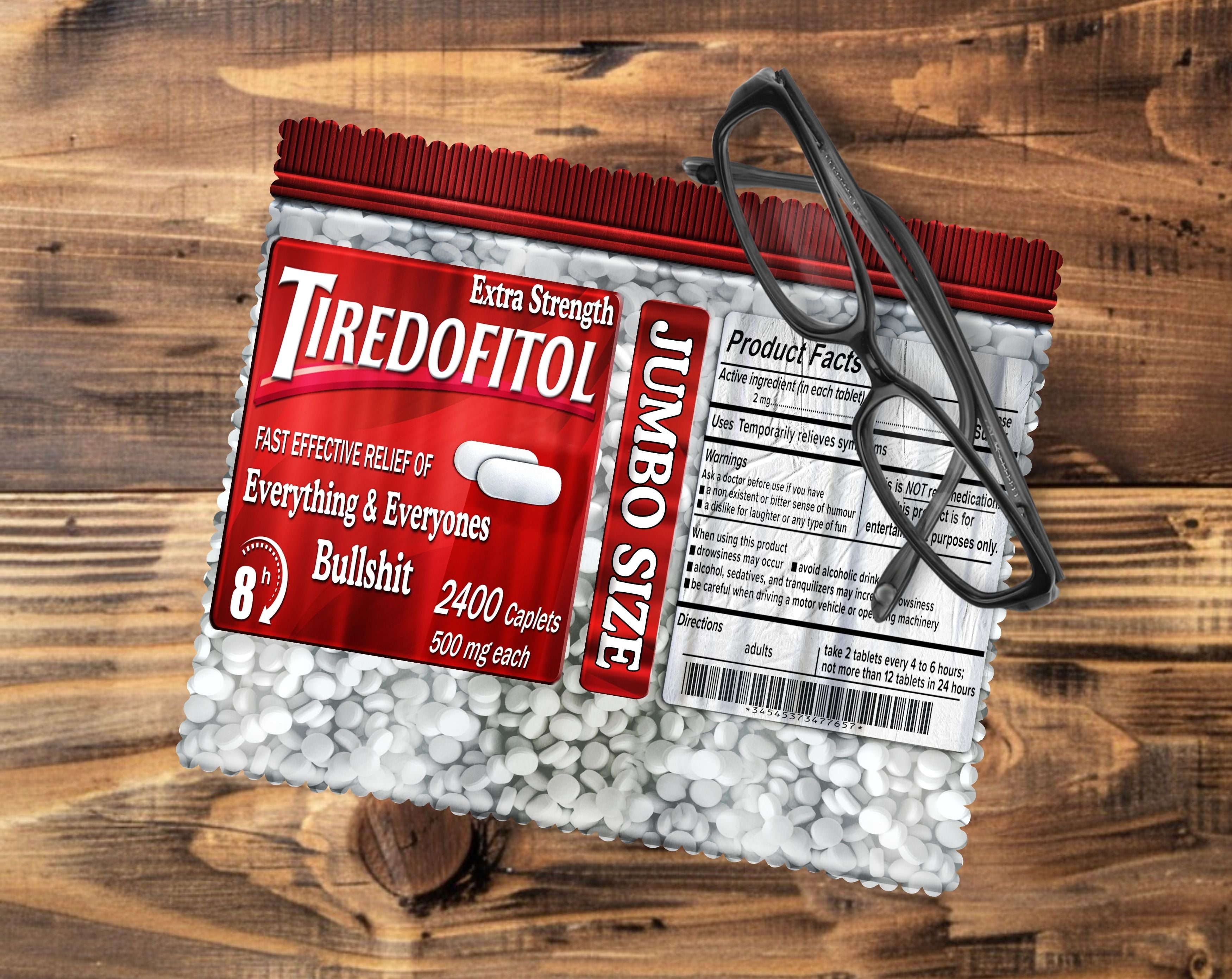 Tiredofitol Pills Glasses  Tablet/Phone Cleaning Cloth